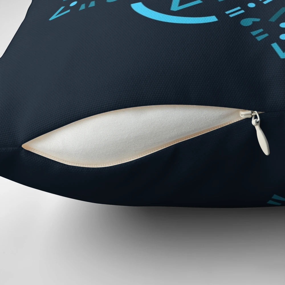 React framework mandala pattern pillow for coders and developers