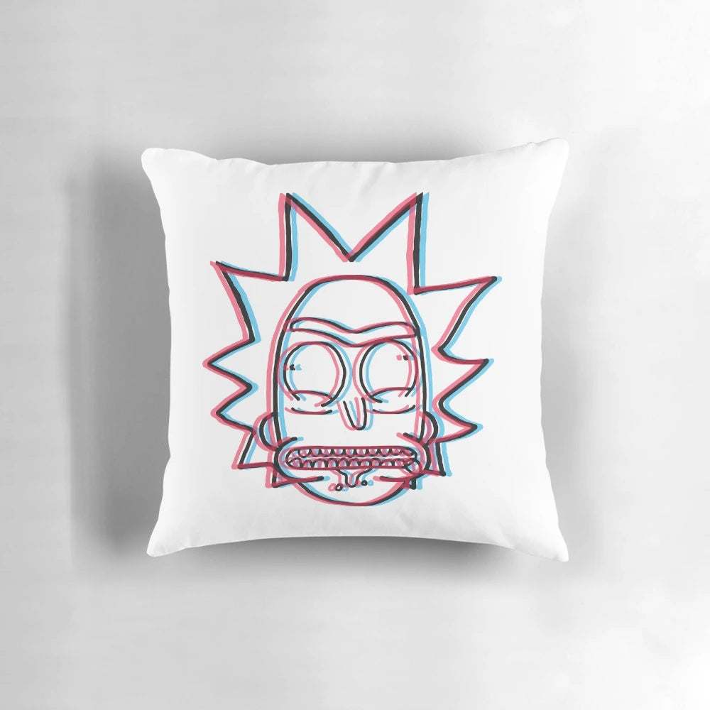 3D Rick Sanchez from Rick and Morty™ printed on a plush pillow