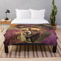 African Wild Dog Plush Blanket