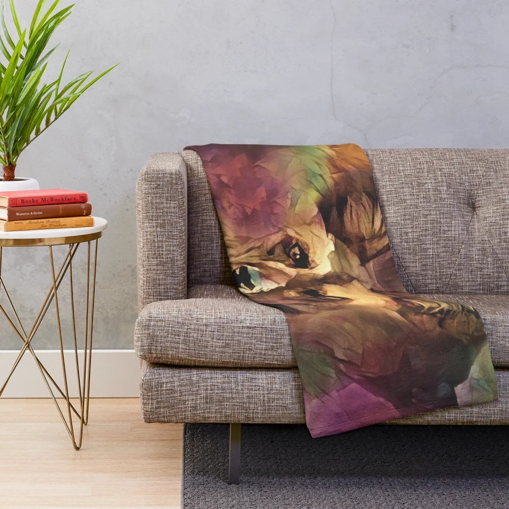 African Wild Dog Plush Blanket