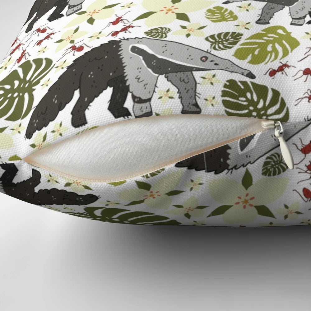 Realistic anteater shaped throw pillow for cozy wildlife-inspired home decor