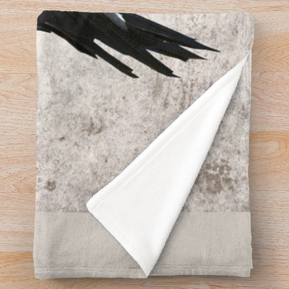 Cozy plush blanket featuring a realistic Australian magpie design