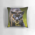Realistic black puma pillow with detailed puma head design