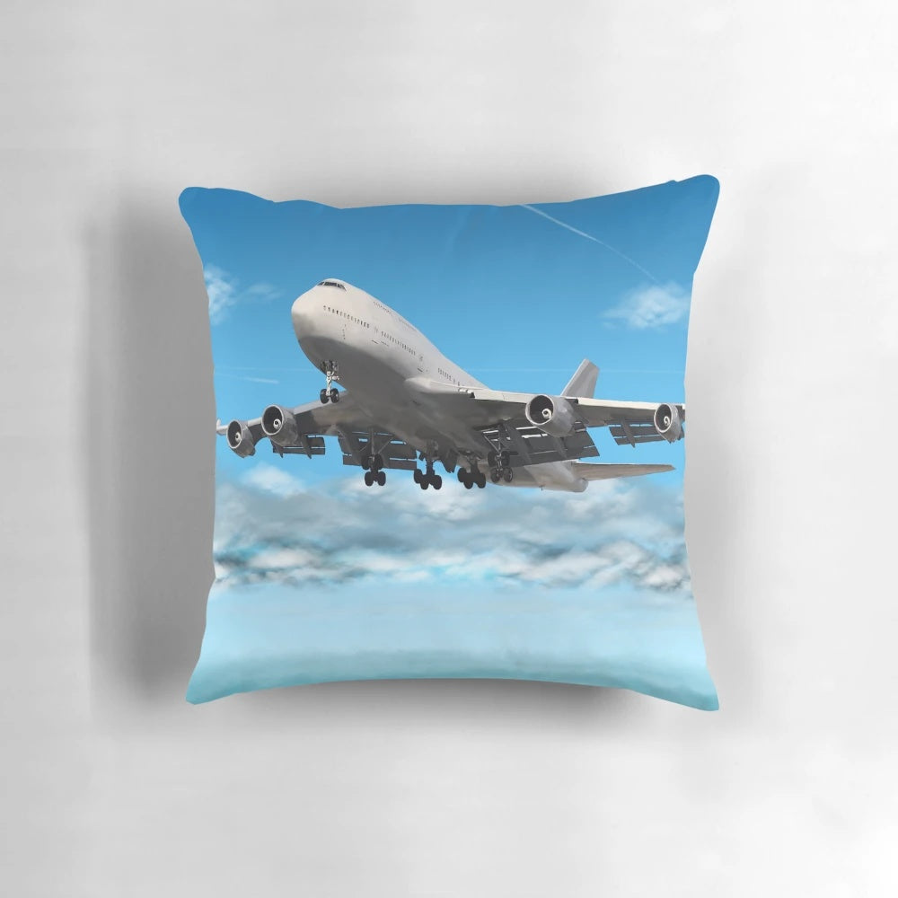 Plush Boeing 747 passenger aircraft pillow
