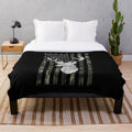 Deer hunting buck camouflage flag plush blanket