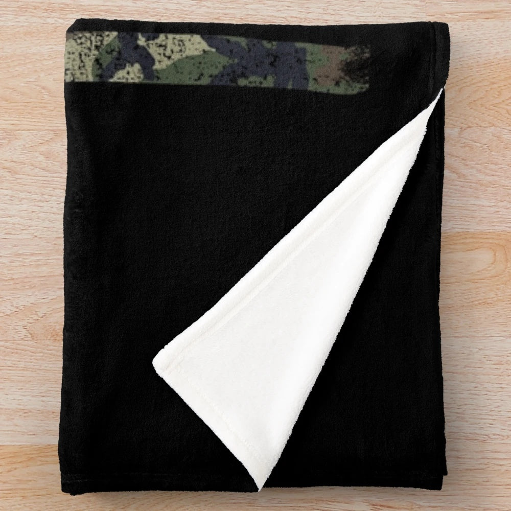 Deer hunting buck camouflage flag plush blanket