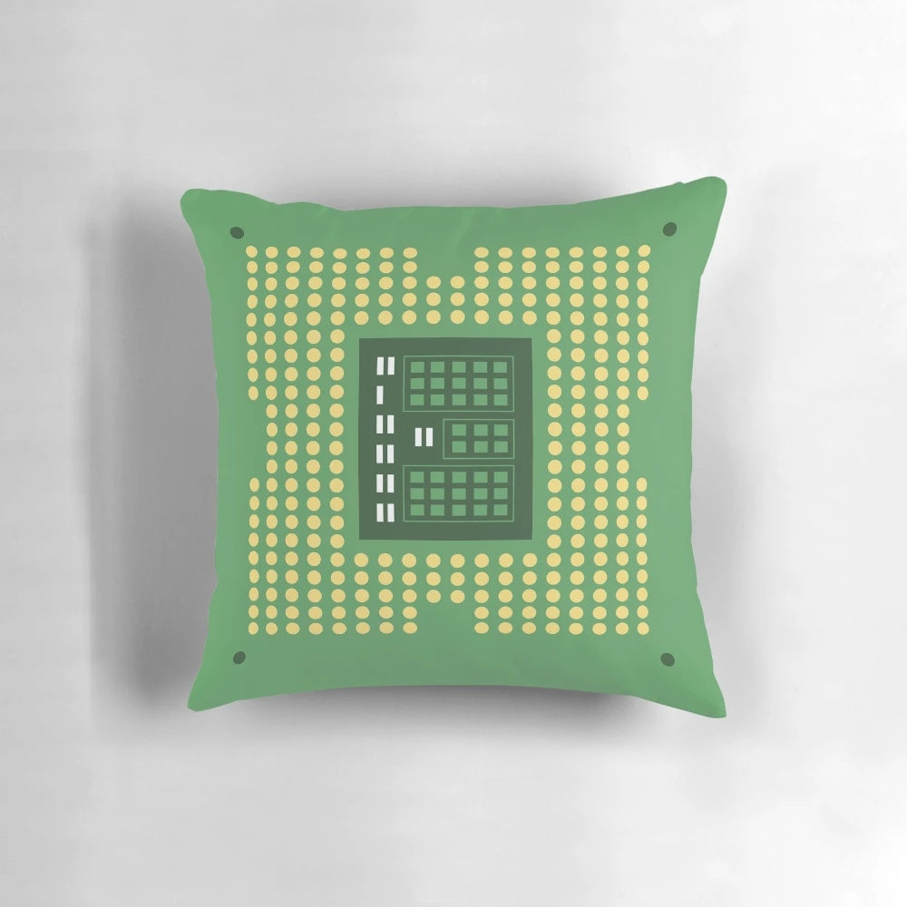 Realistic CPU processor computer chip shaped pillow for tech-savvy individuals