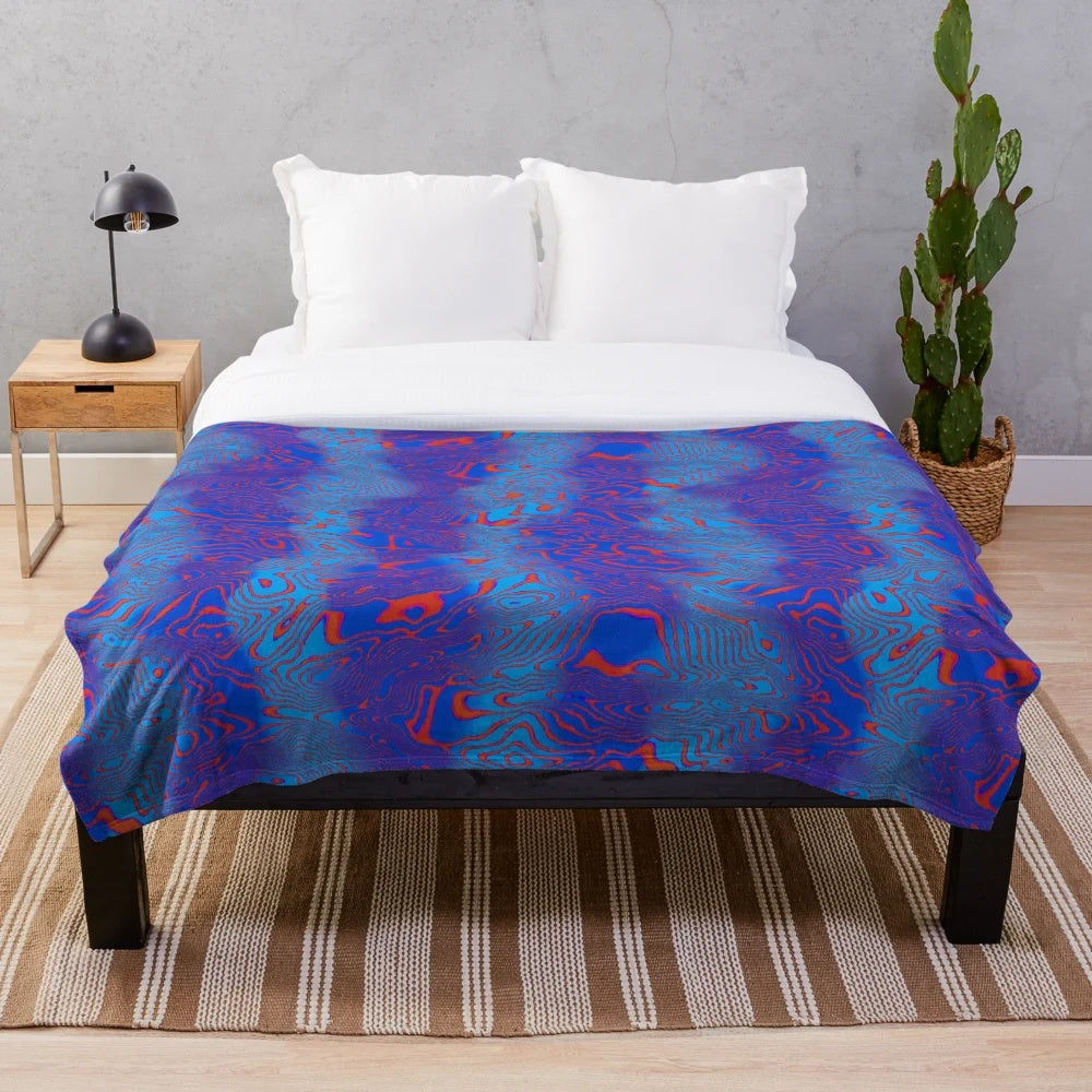 Damascus Camo Plush Blanket with Soft and Durable Fabric