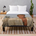 Dolph Lundgren Plush Blanket featuring a realistic illustration of the famous action star