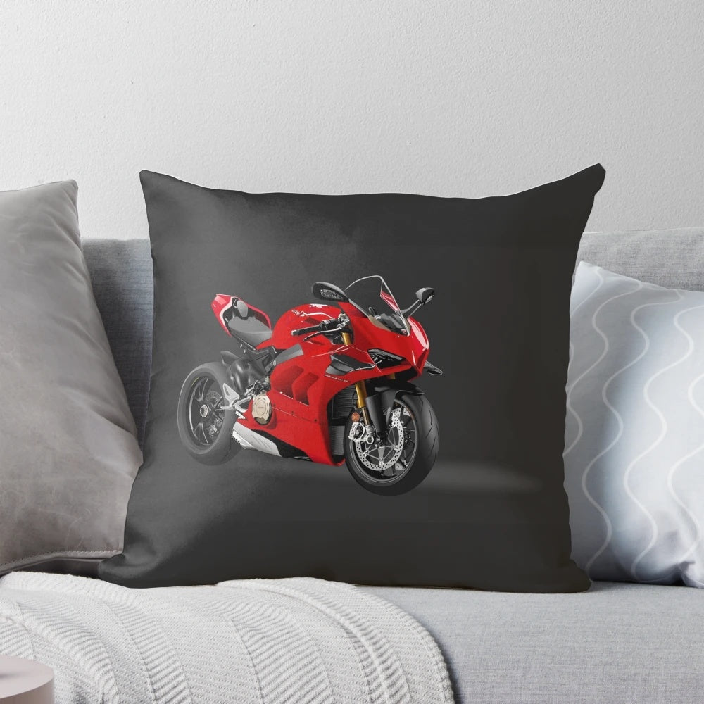 Ducati Panigale digital drawing printed on a high-quality pillow