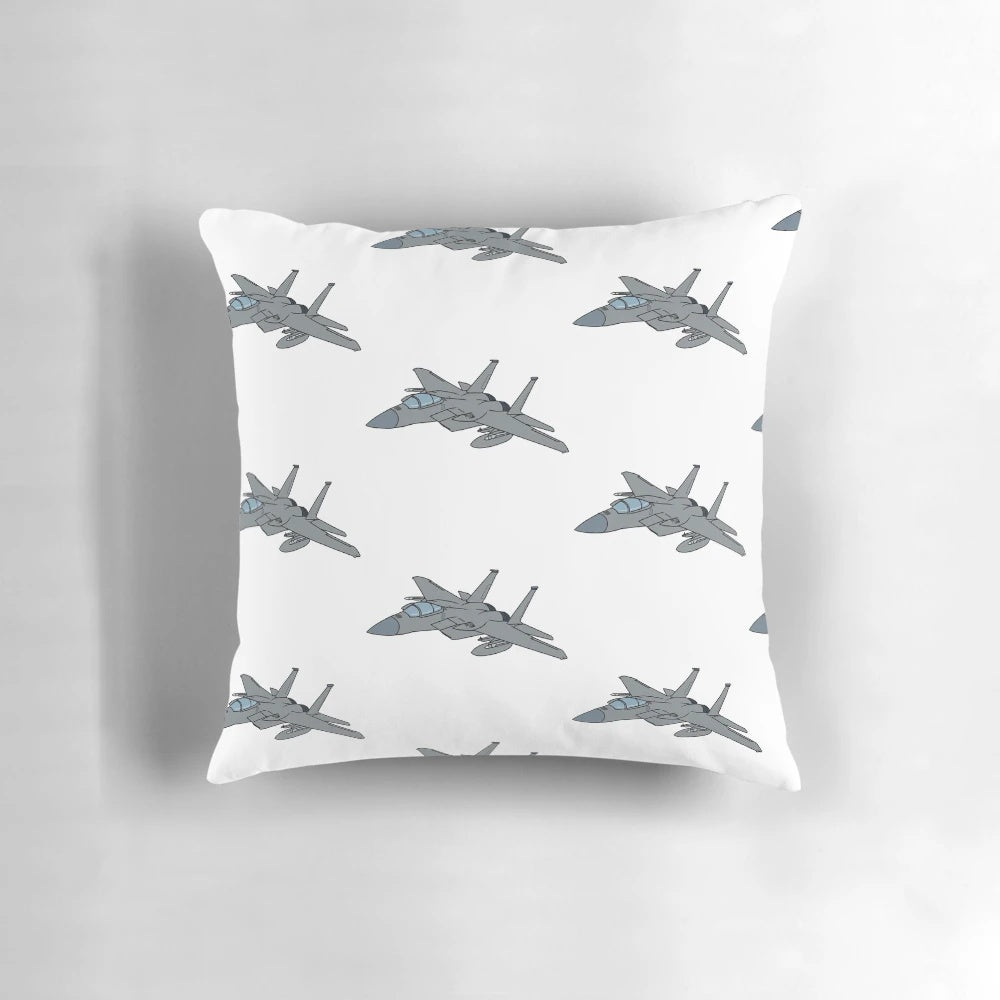 F-15 Eagle Pillow featuring the iconic US military fighter jet