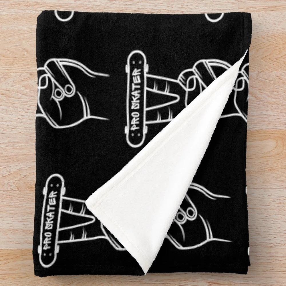 Pro skater finger skateboarding plush blanket