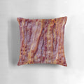Fried bacon decorative pillow with realistic details