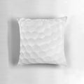 Soft, white golf ball shaped throw pillow for golf home decor