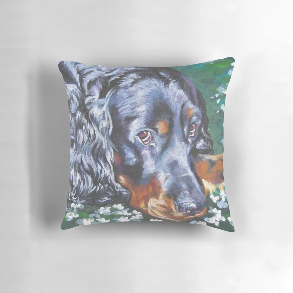 Realistic painting of a beautiful gordon setter dog