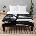 Closeup of a realistic Hammond B3 organ-inspired plush blanket