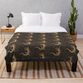Plush blanket featuring the giant hellbender salamander, the largest amphibian in North America