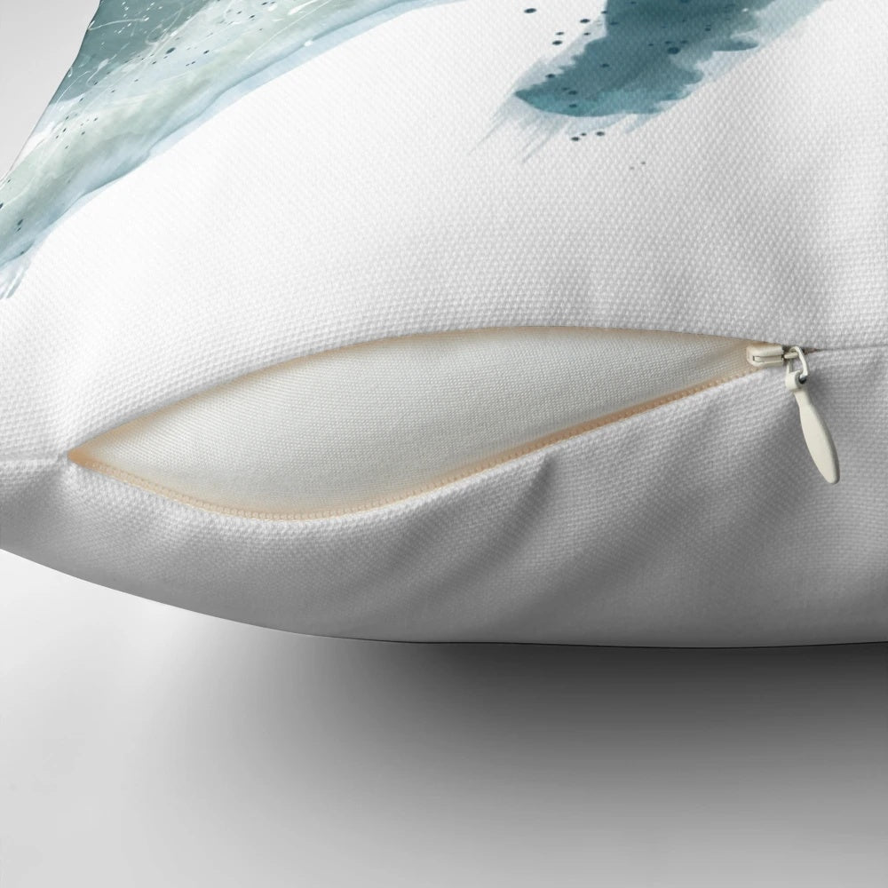 Detailed image of a humpback whale decorative pillow