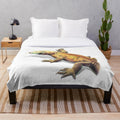 Realistic komodo dragon plush blanket