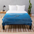 Mosasaurus hoffmanni plush blanket featuring the prehistoric marine reptile