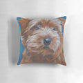 Vibrant and lifelike oil painting of a Norfolk Terrier dog