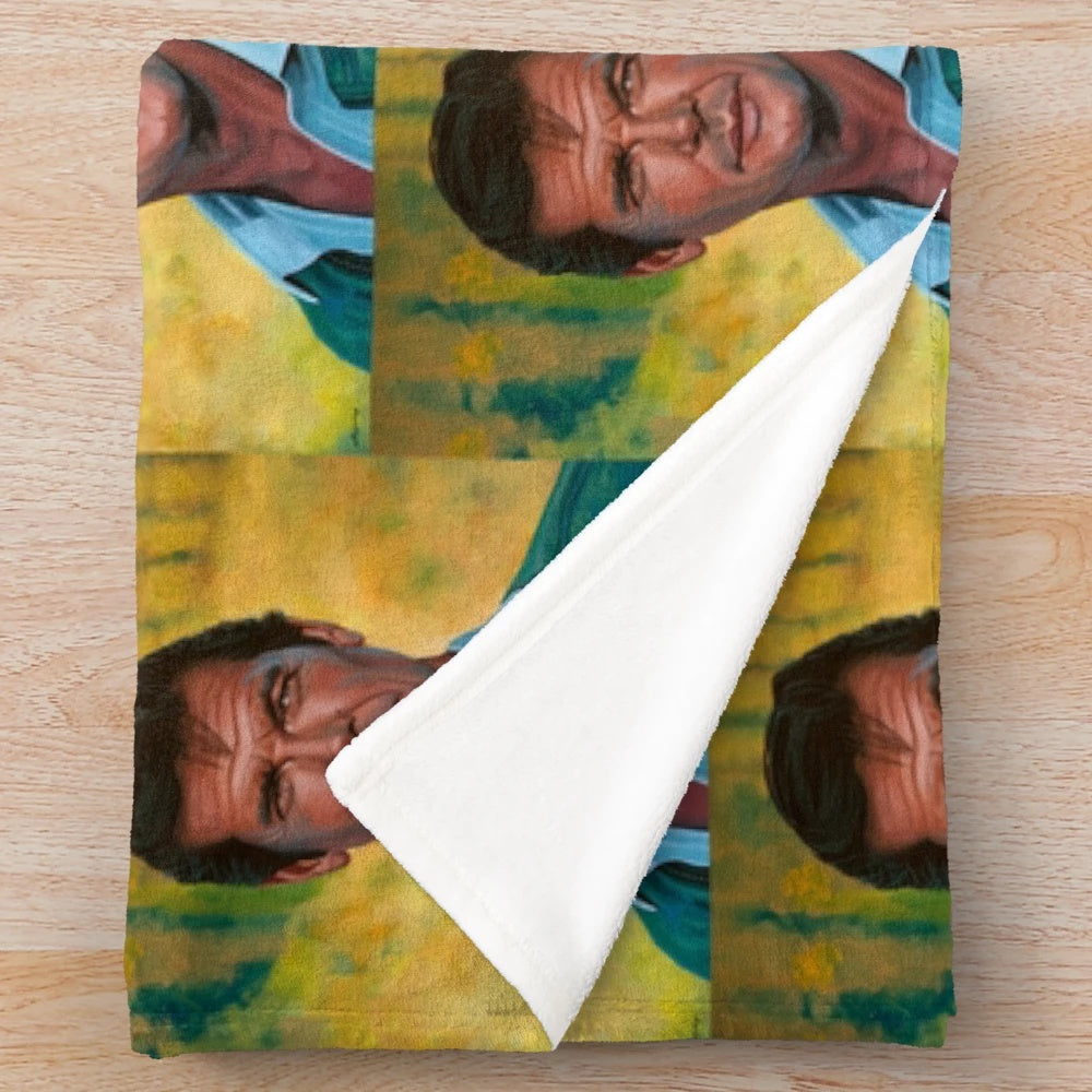 Realistic painting of handsome actor Roger Moore