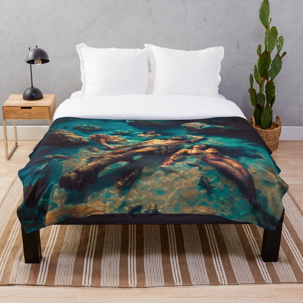 Pirate shipwreck plush blanket with realistic details