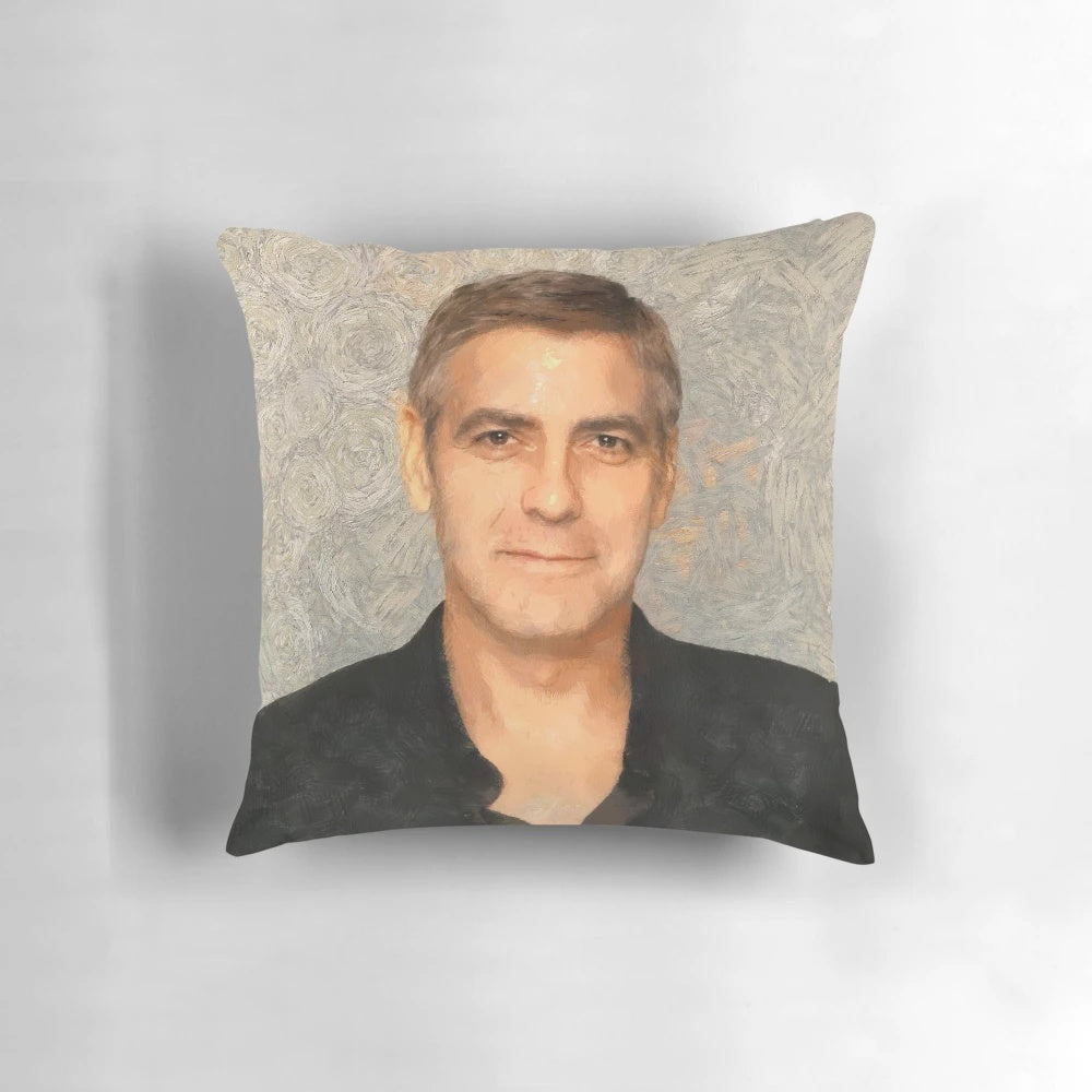 Detailed portrait of famous actor George Clooney
