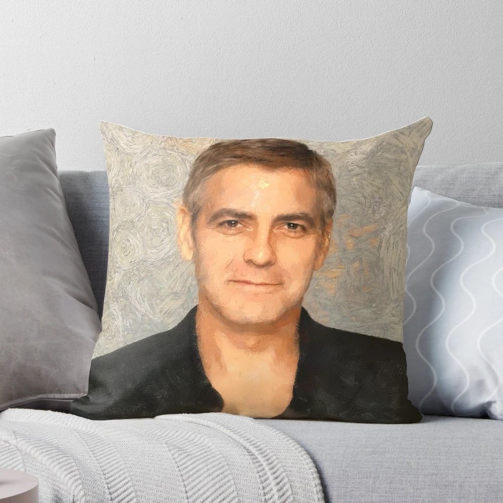 Detailed portrait of famous actor George Clooney
