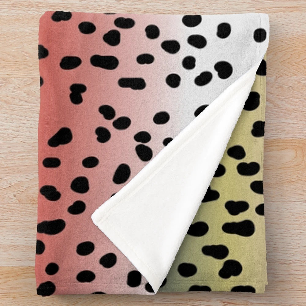 Rainbow trout skin pattern plush blanket for fly fishing enthusiasts