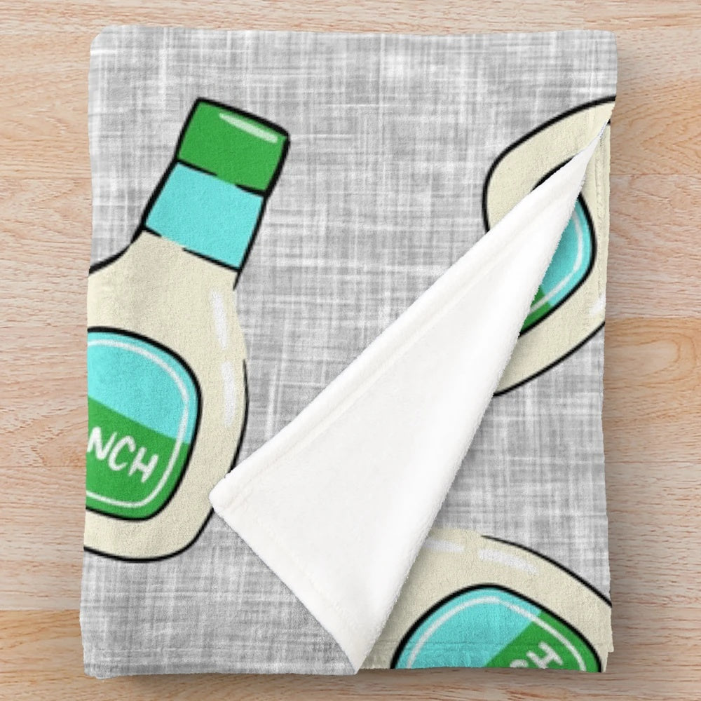 Soft and cozy ranch-themed plush blanket