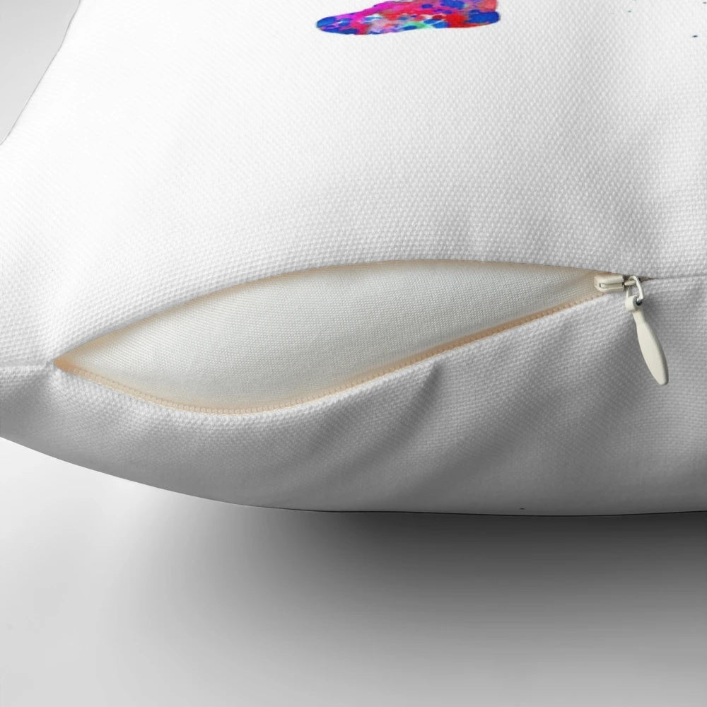 Realistic watercolor illustration of a running man on a pillow, perfect for sports and fitness enthusiasts.