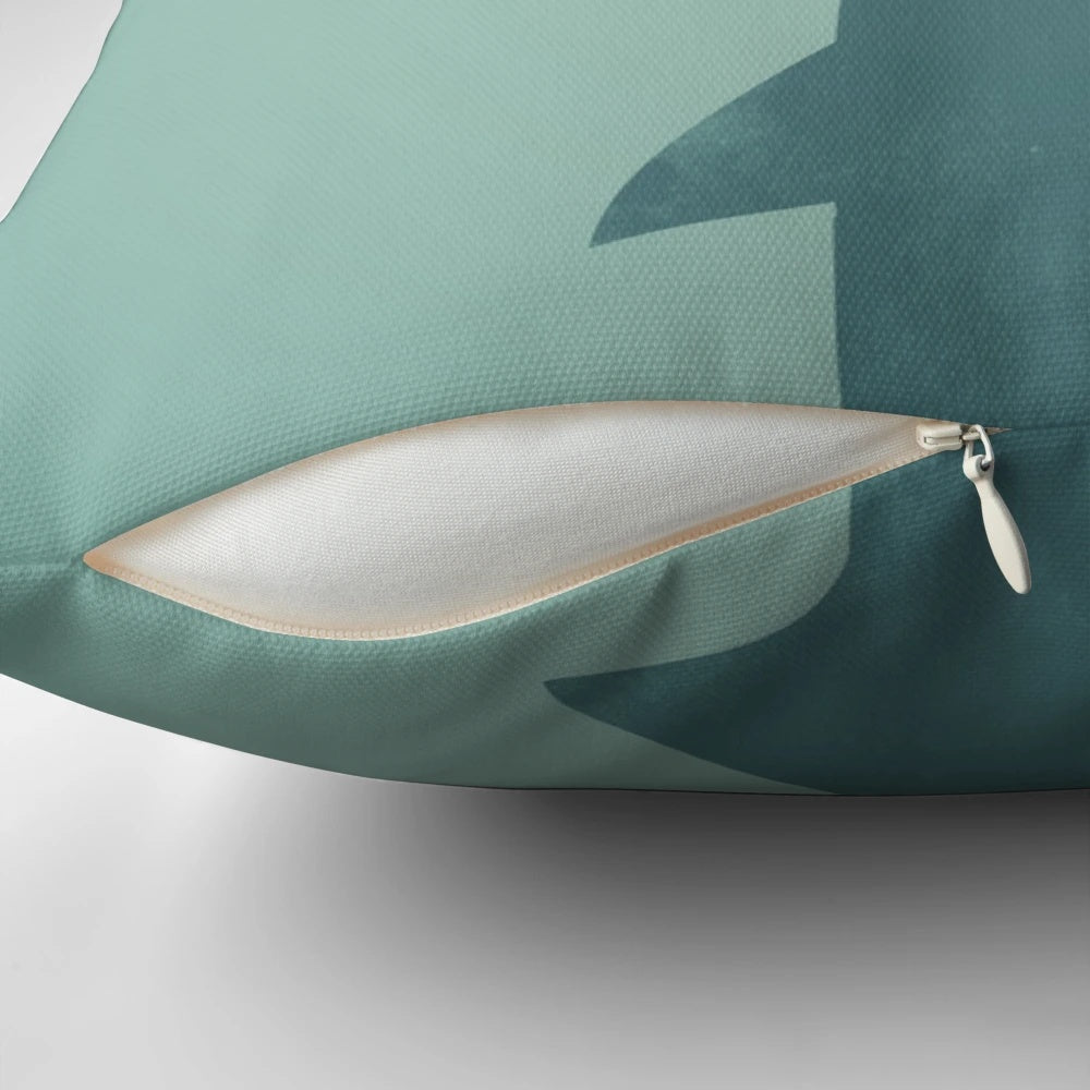 Soft, plush pillow featuring a detailed shark design, ideal for Shark Week and ocean-themed decor.