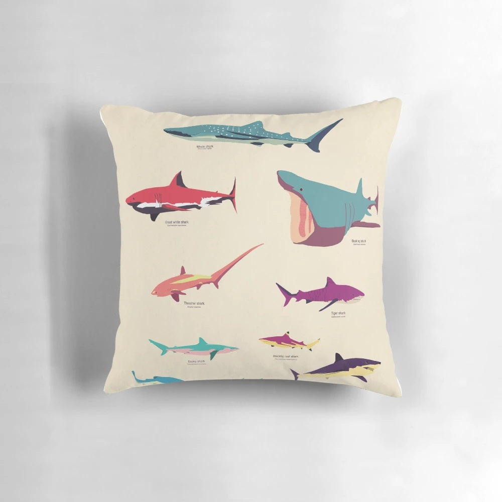 Soft and plush shark-shaped pillow for home decor and gifts