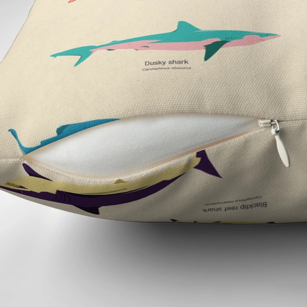 Soft and plush shark-shaped pillow for home decor and gifts