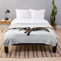 Tarantula plush blanket featuring a realistic Mexican redknee tarantula design