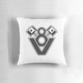 V8 engine piston design decorative throw pillow for car lovers and mechanics