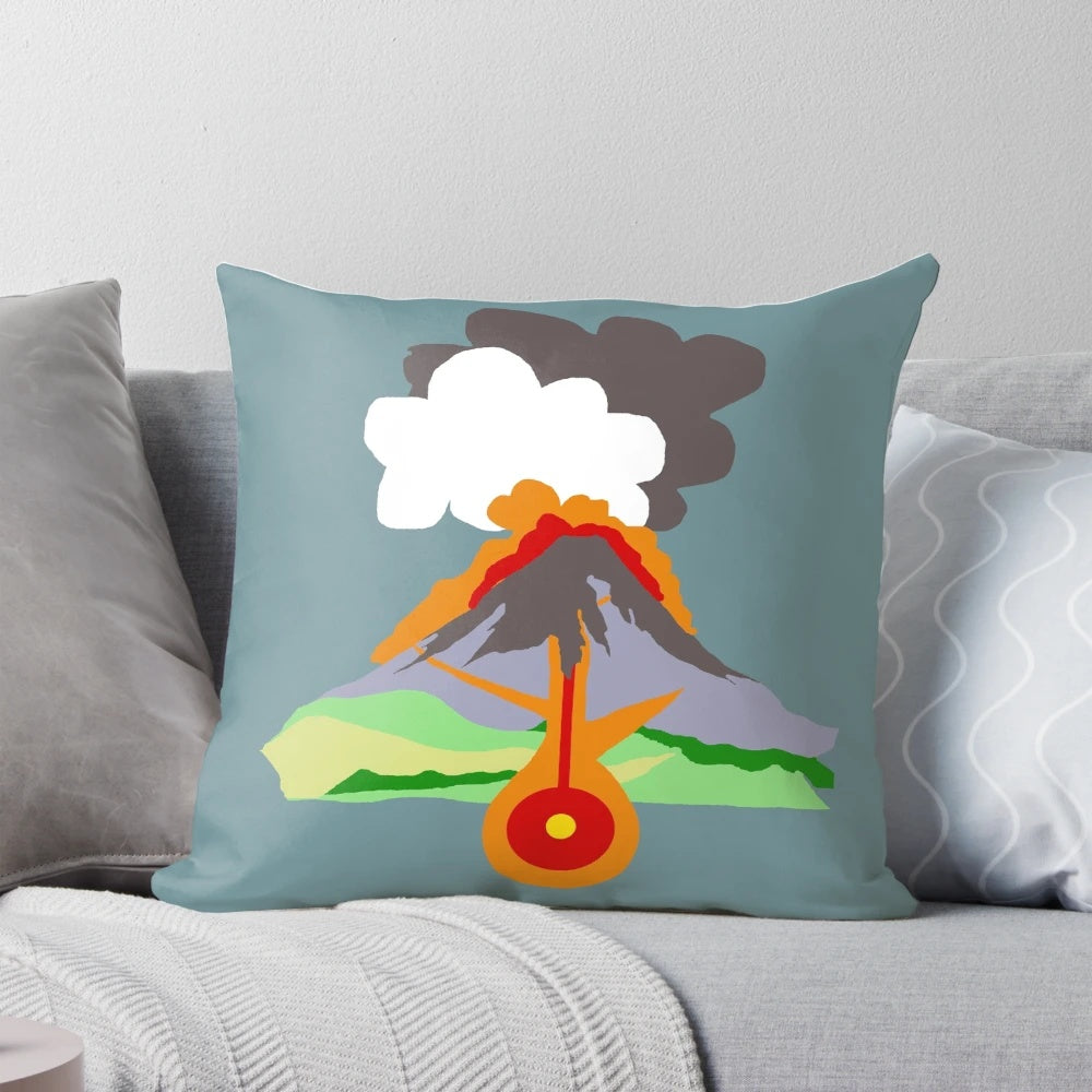 Volcano Pillow with Detailed Cross-Section Design