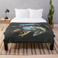 A realistic walleye fish plush blanket for nature lovers and anglers