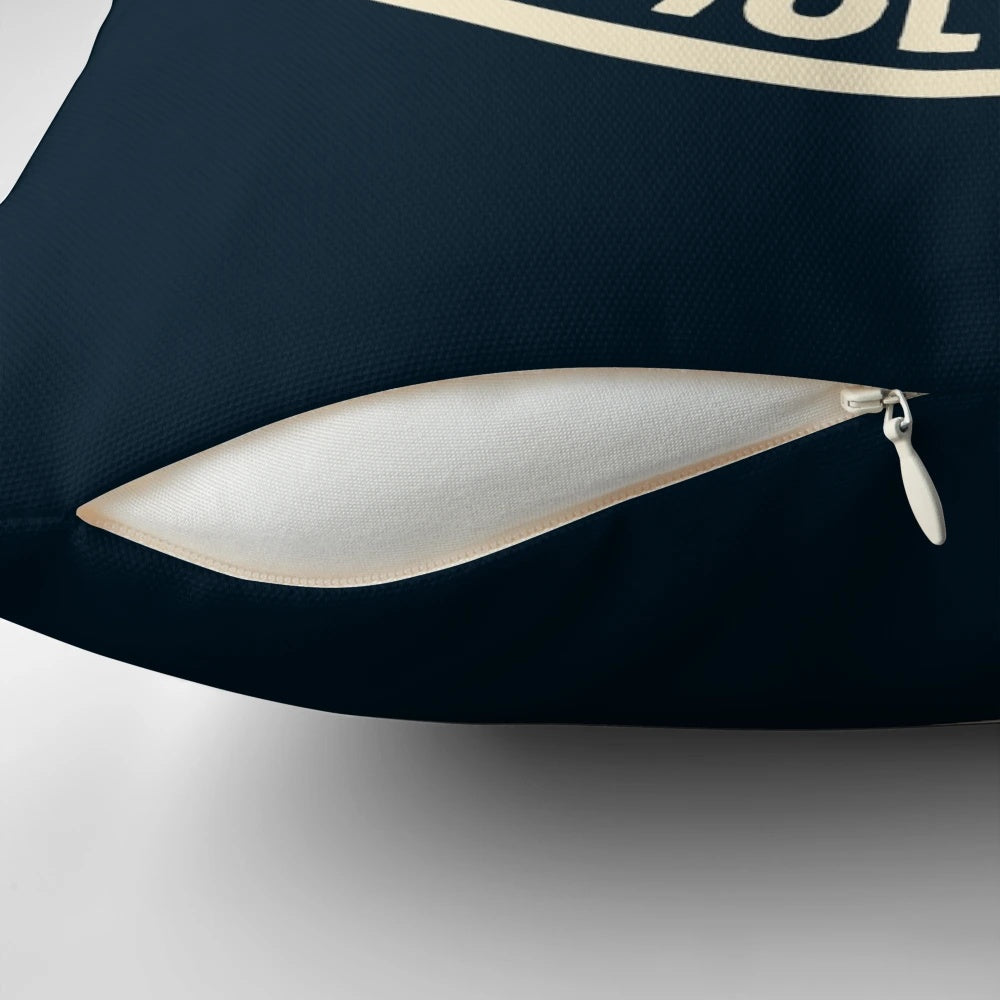 Pillow featuring a duck with a skull design, expressing a rebellious and violent attitude