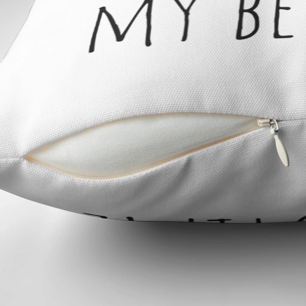A plush pillow with the text "I'm A Rebel - I Read Past My Bedtime" and arrows, designed for readers who love to stay up late with their books.