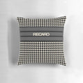 Recaro houndstooth upholstered seat pillow, a premium automotive accessory for racing and luxury cars