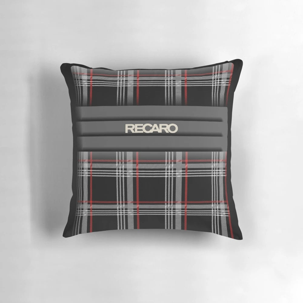 Recaro racing seat upholstery pillow with houndstooth pattern, perfect for Porsche 911 Carrera
