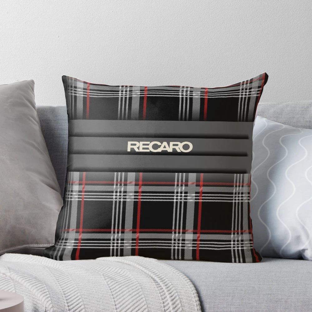 Recaro racing seat upholstery pillow with houndstooth pattern, perfect for Porsche 911 Carrera