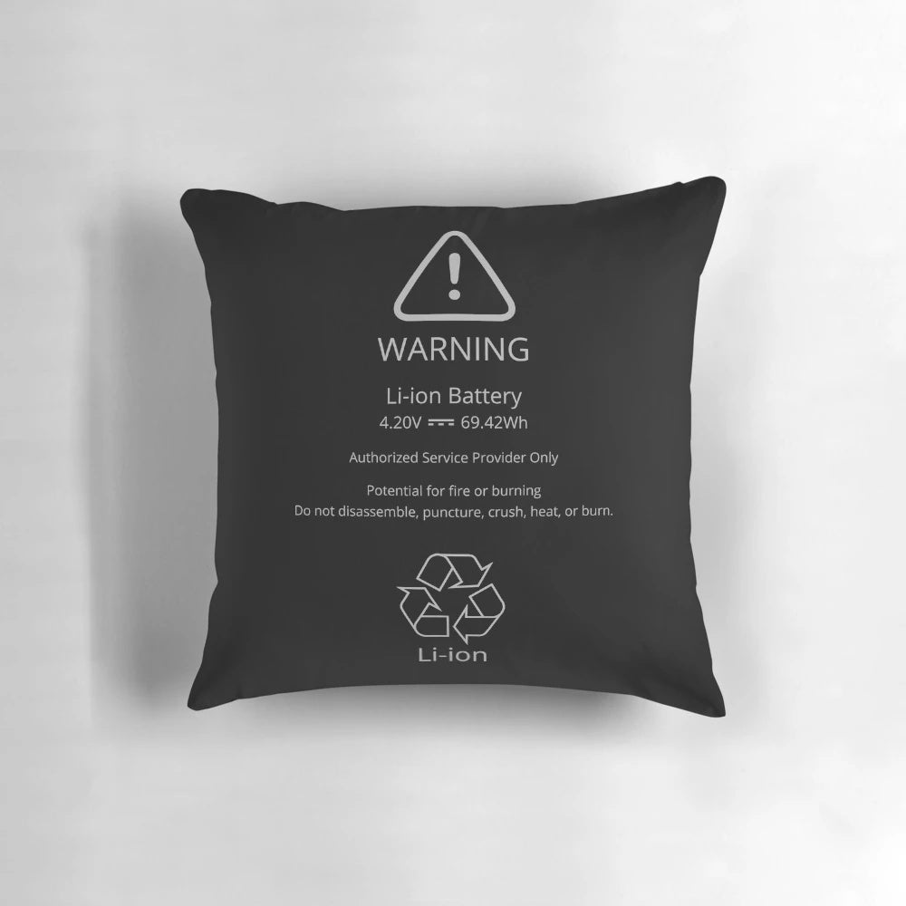 Rechargeable battery safety pillow designed to support and protect swollen lithium-ion batteries