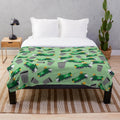 Recycled garbage truck pattern plush blanket for children