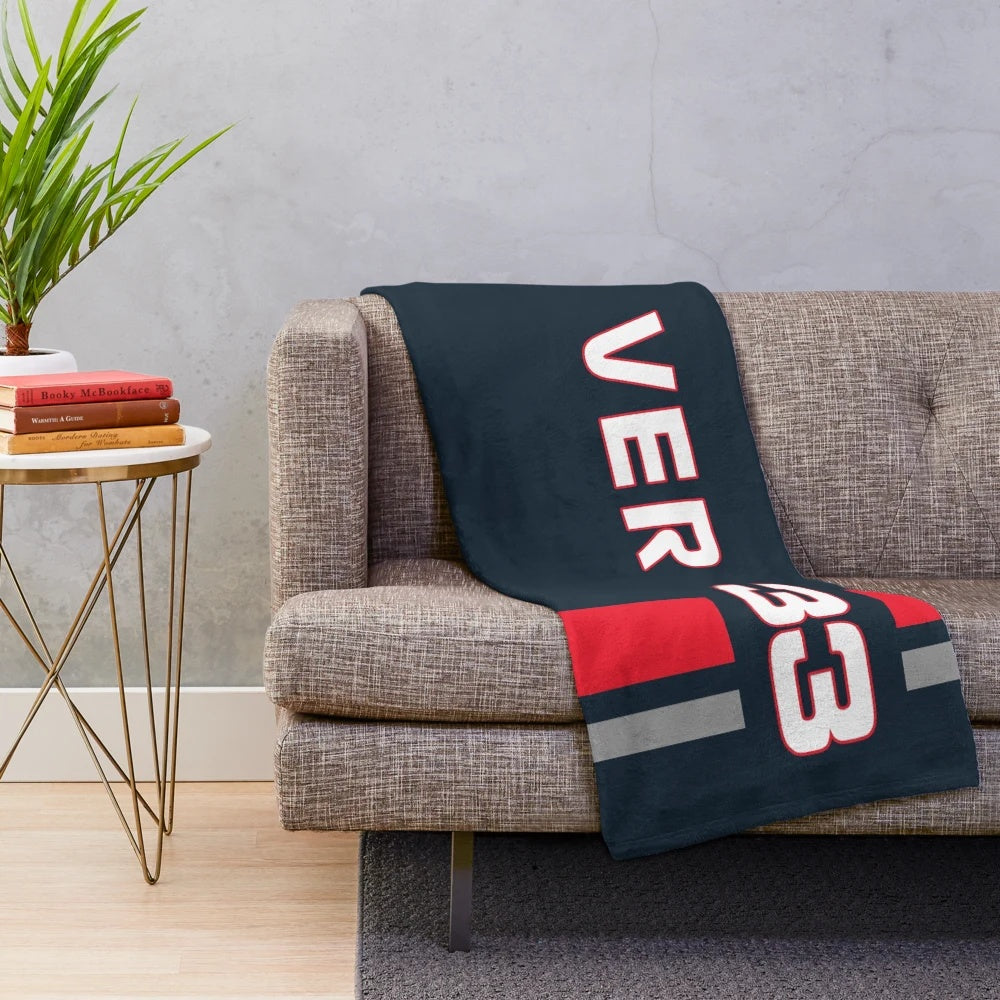 Max Verstappen 33 Formula 1 Red Bull Racing Inspired Plush Blanket