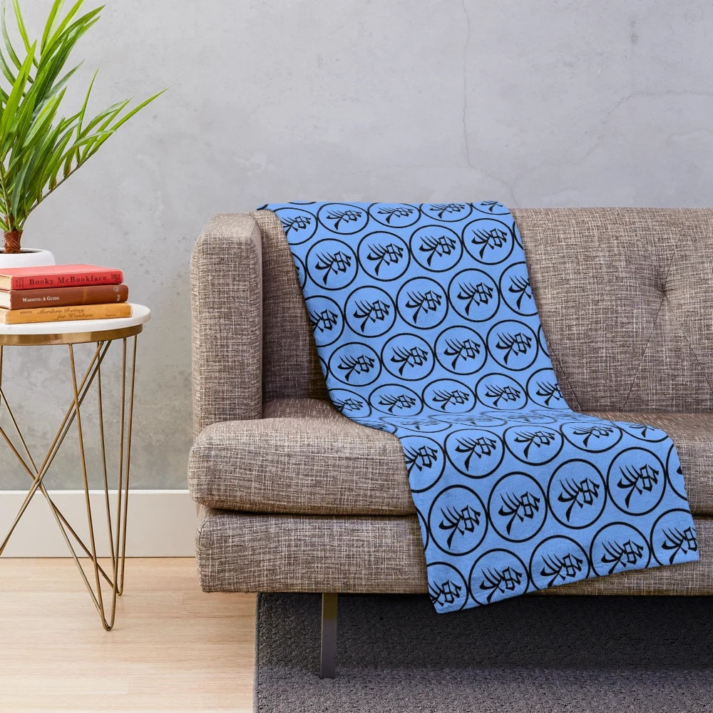 Red Military Chess Inspired Plush Blanket