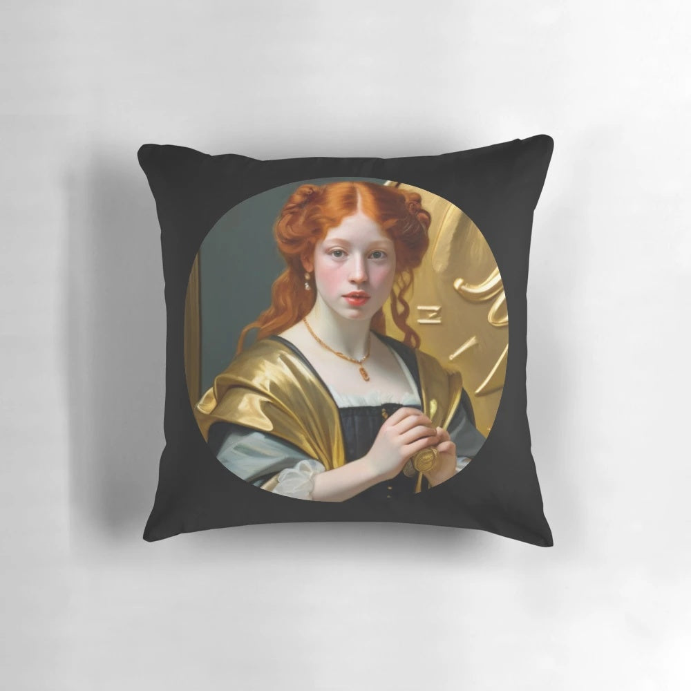 RedHead Art-D31 decorative pillow featuring a unique coin design