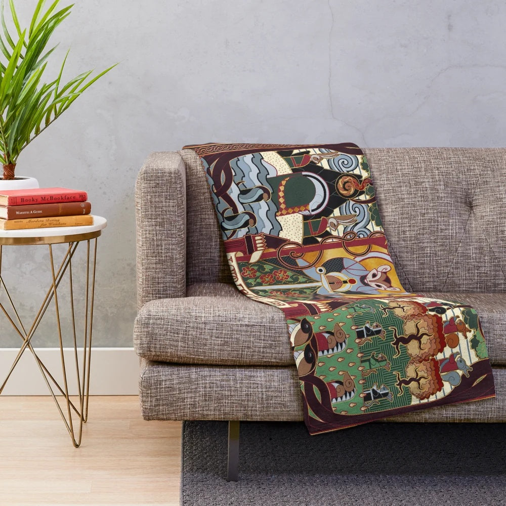 Redwall-inspired Martin the Warrior plush blanket featuring tapestry design